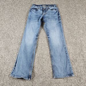 Reclaim Buckle Jeans Mens 26x28 Blue Regular Bootcut Stretch Distressed Grunge